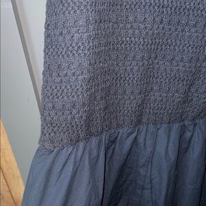 Black Maxi Dress knit and fabric, size large, NWT